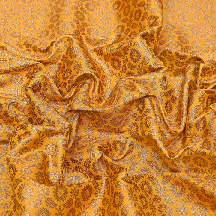 Banarasi Brocade Antique Zari Designer Fabric – Traditional Woven Fabric - ANT230-I