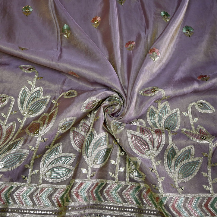 Dyed Tissue Foil Embroidery Fabrics