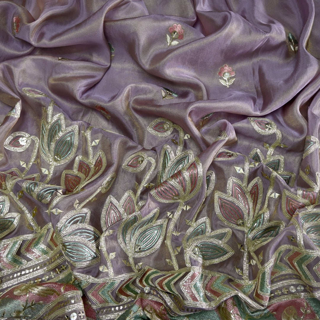 Dyed Tissue Foil Embroidery Fabrics