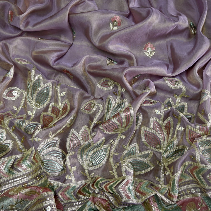 Dyed Tissue Foil Embroidery Fabrics