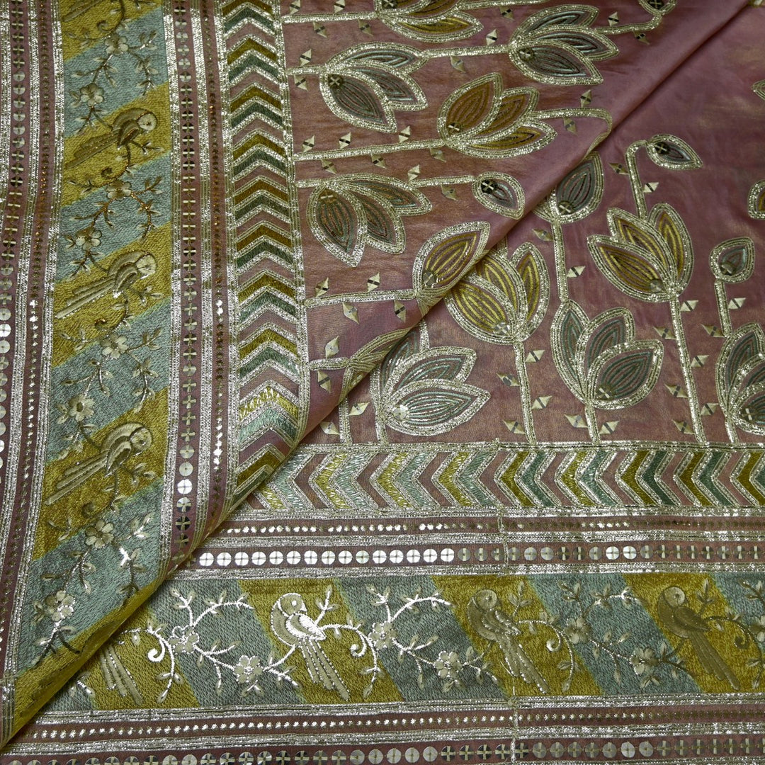 Dyed Tissue Foil Embroidery Fabrics