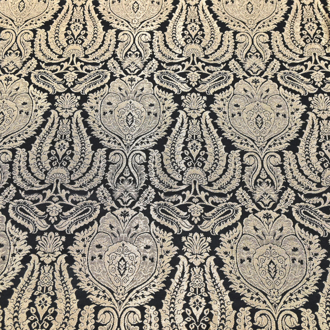 Premium Satin Brocade Khimkhab Fabric 44" – Traditional Zari Woven Designer Fabric RS8899-1