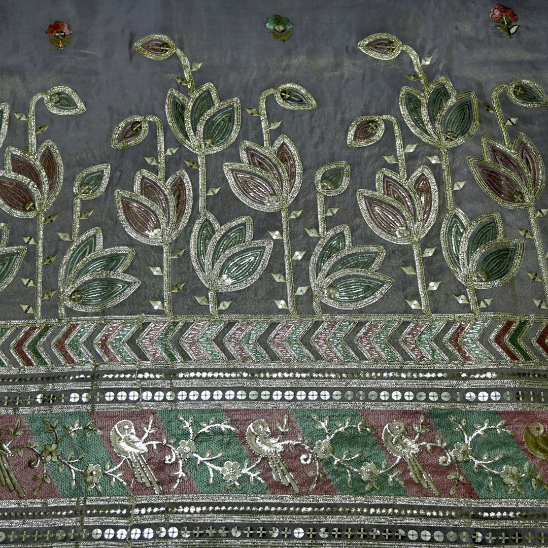 Dyed Tissue Foil Embroidery Fabrics