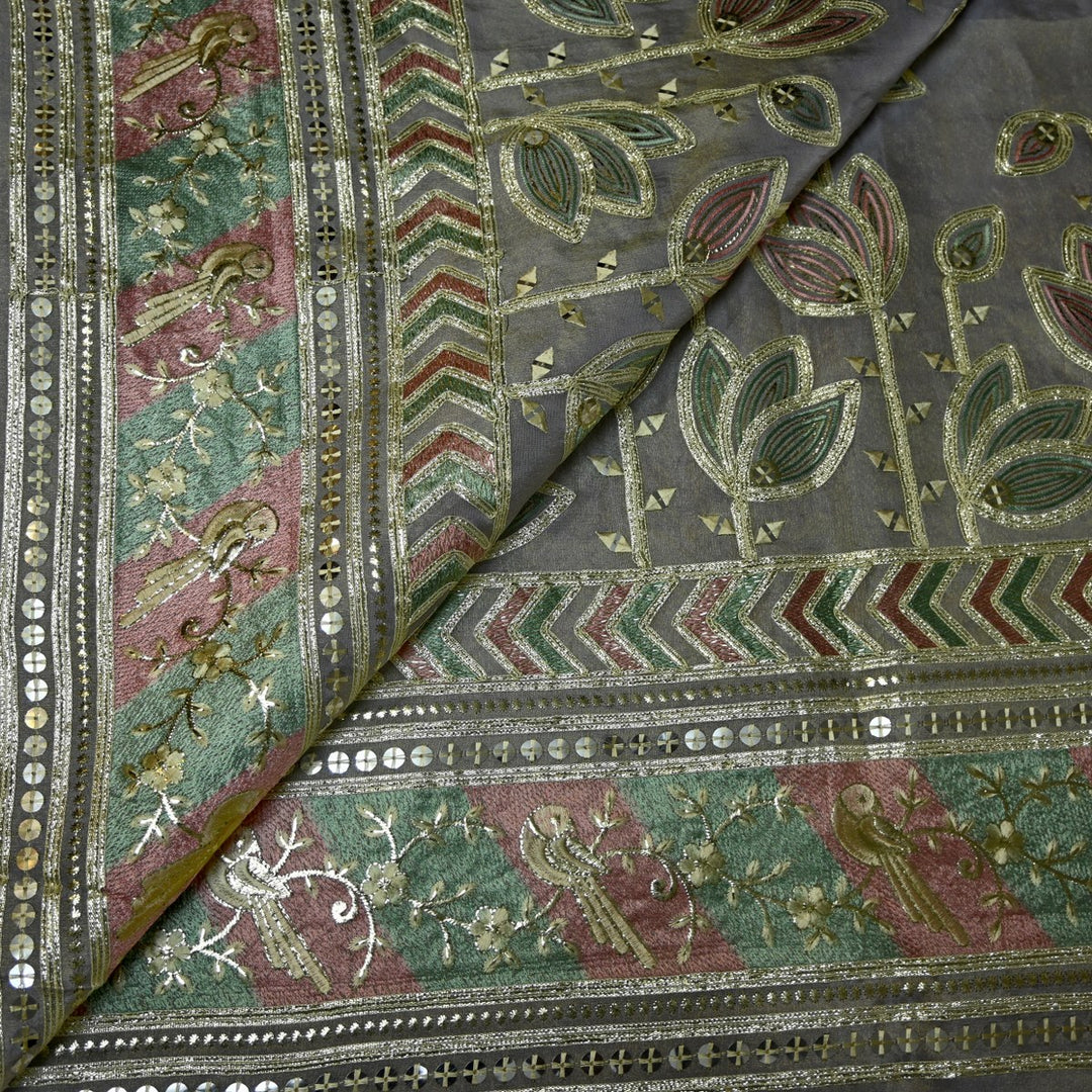 Dyed Tissue Foil Embroidery Fabrics