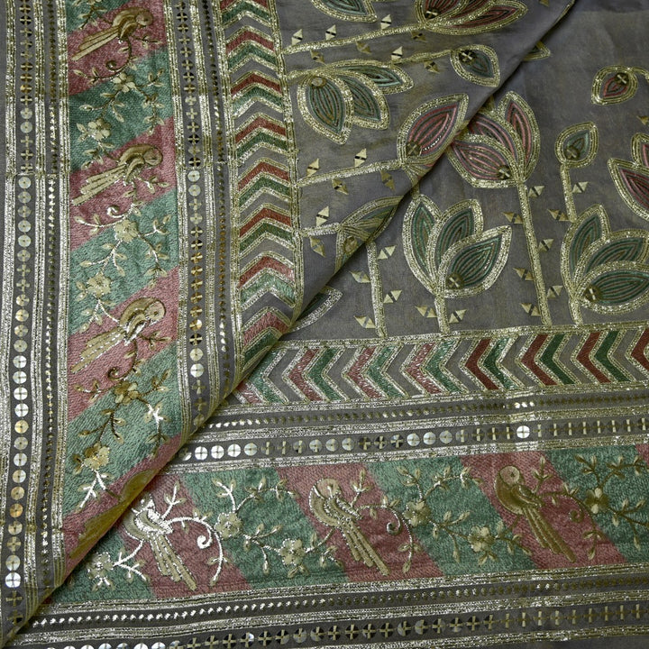 Dyed Tissue Foil Embroidery Fabrics