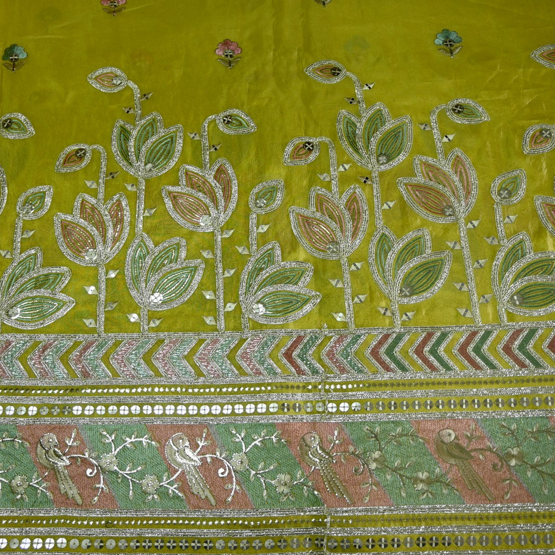 Dyed Tissue Foil Embroidery Fabrics