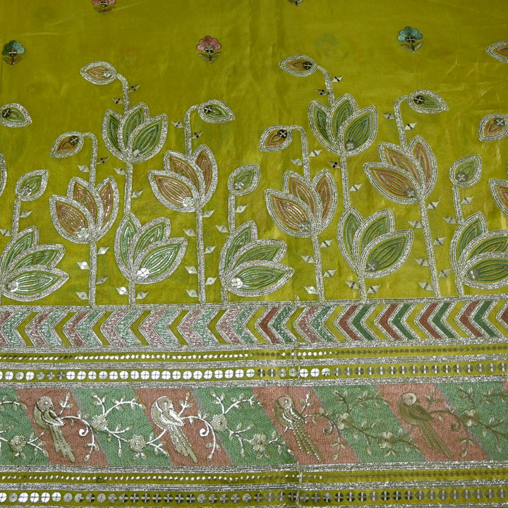 Dyed Tissue Foil Embroidery Fabrics