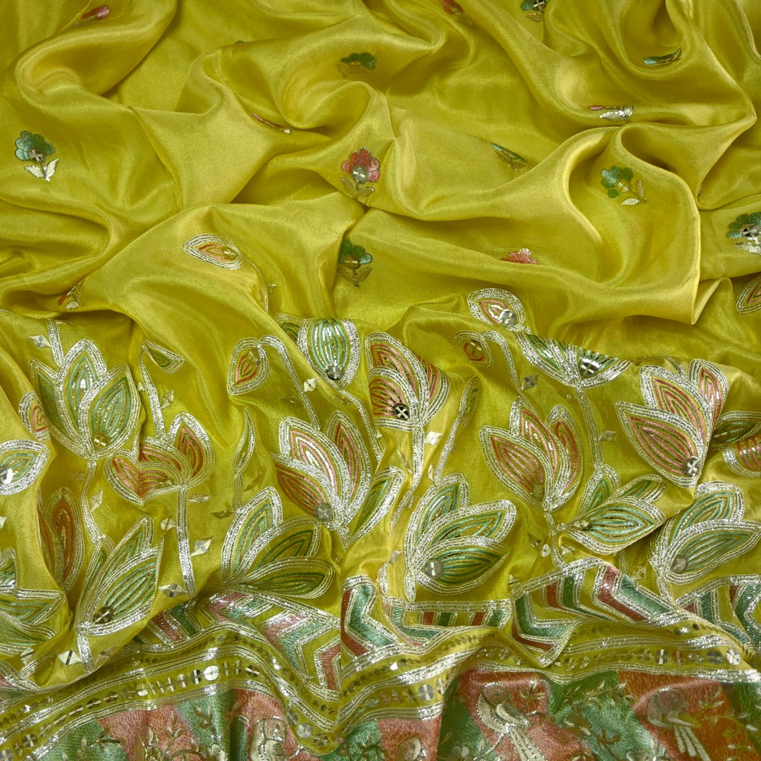 Dyed Tissue Foil Embroidery Fabrics
