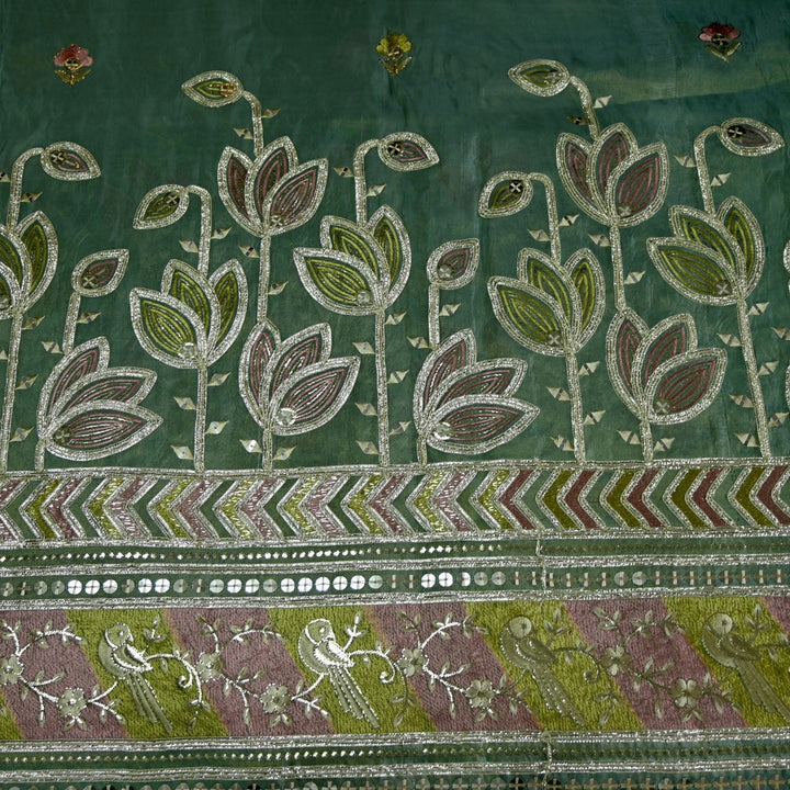 Dyed Tissue Foil Embroidery Fabrics