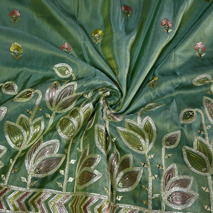 Dyed Tissue Foil Embroidery Fabrics