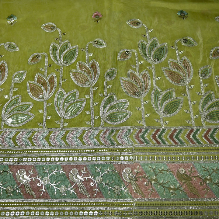 Dyed Tissue Foil Embroidery Fabrics