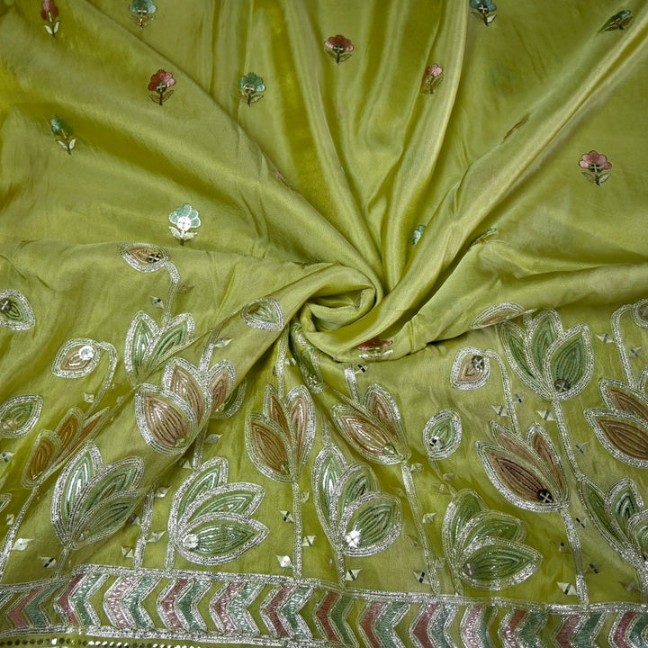 Dyed Tissue Foil Embroidery Fabrics