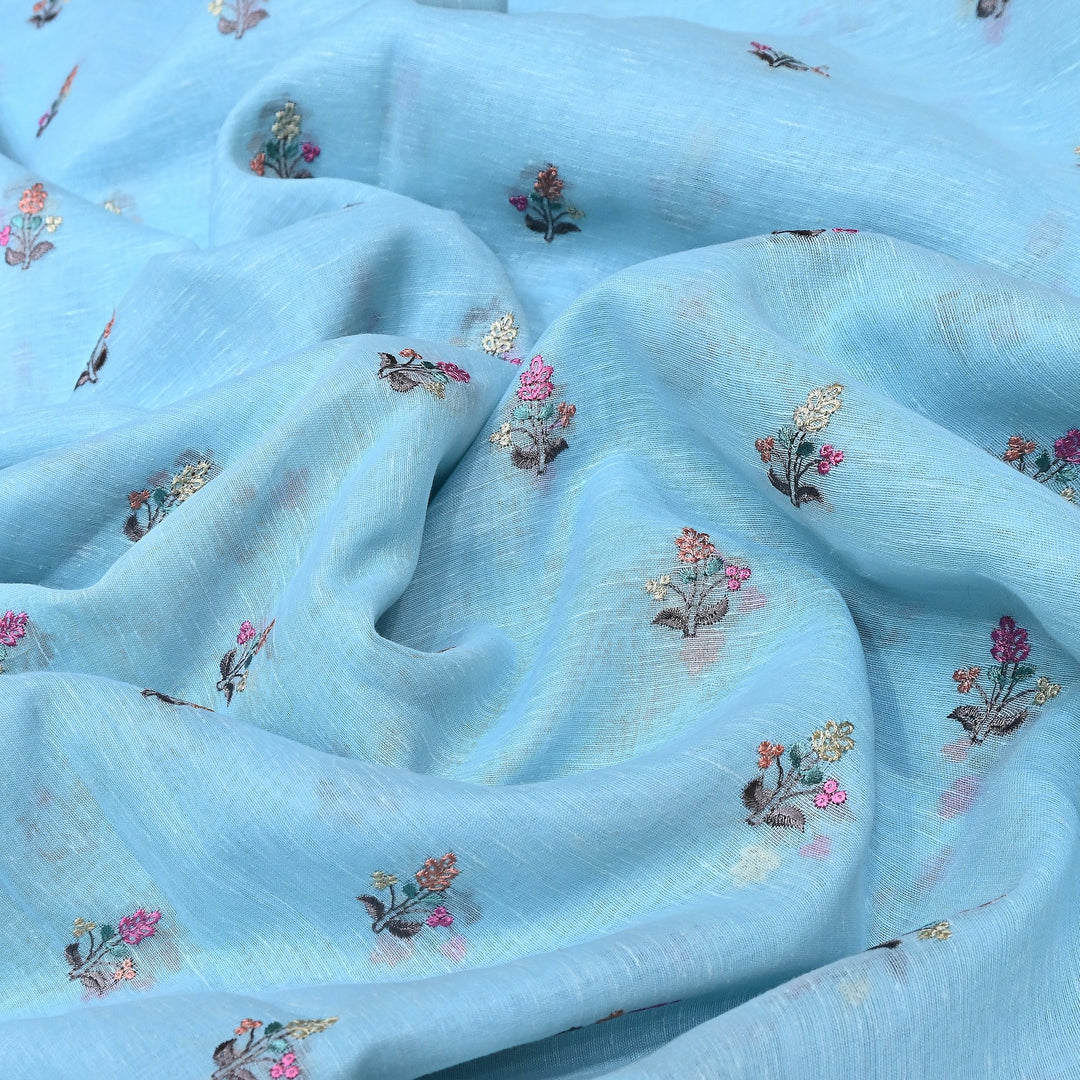 Cotton Linen Thread Embroidery Fabric 44" – Soft Breathable Designer Fabric RS0225-1A