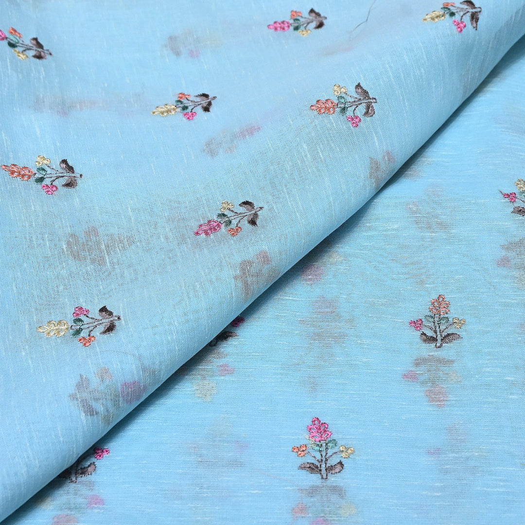 Cotton Linen Thread Embroidery Fabric 44" – Soft Breathable Designer Fabric RS0225-1A