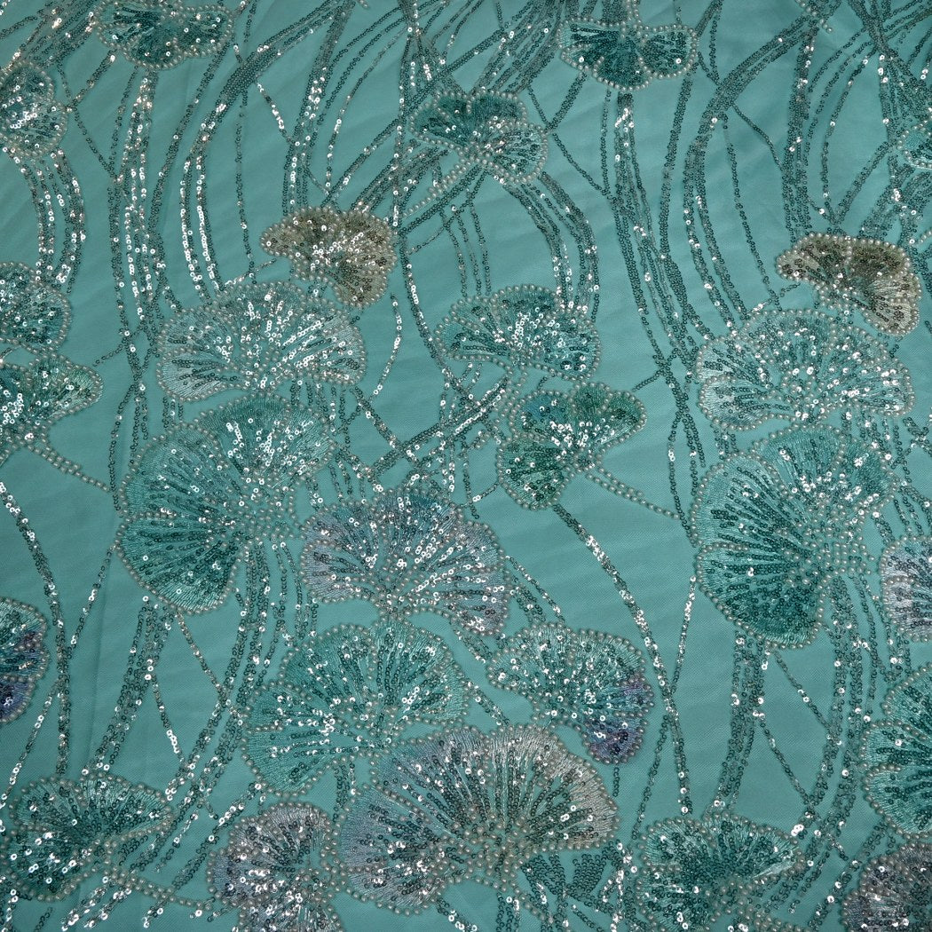 Beautiful Imported Net Cut Dana & Sequins Embroidery Fabrics