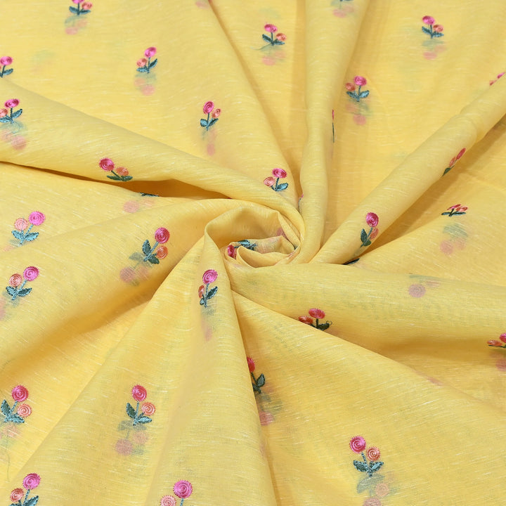 Cotton Linen Thread Embroidery Fabric 44" – Soft Breathable Designer Fabric RS0225-3A