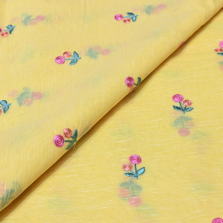 Cotton Linen Thread Embroidery Fabric 44" – Soft Breathable Designer Fabric RS0225-3A