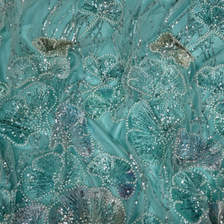Beautiful Imported Net Cut Dana & Sequins Embroidery Fabrics