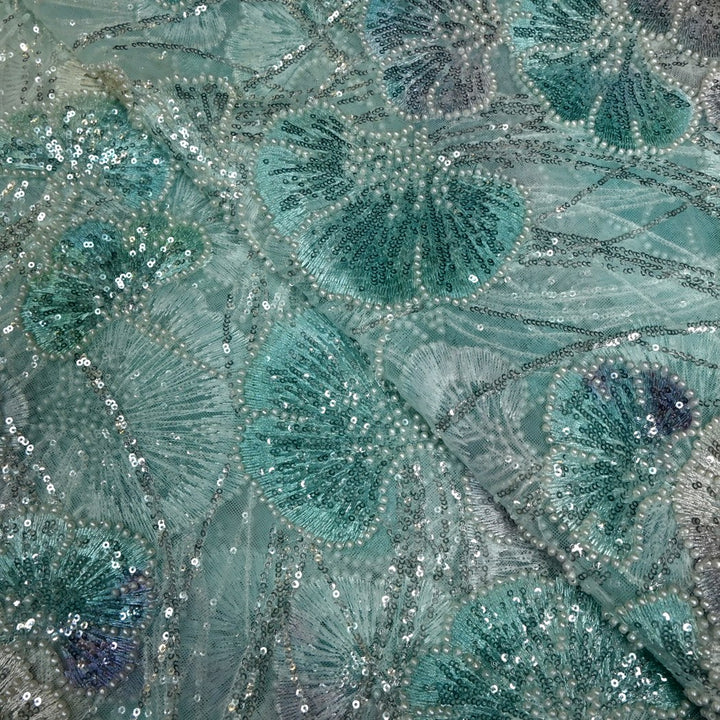 Beautiful Imported Net Cut Dana & Sequins Embroidery Fabrics