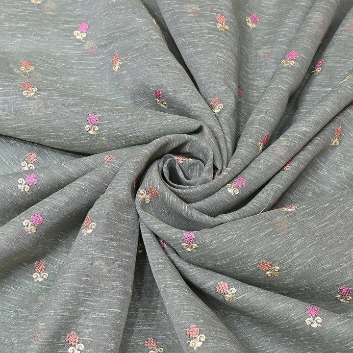 Cotton Linen Thread Embroidery Fabric 44" – Soft Breathable Designer Fabric RS0225-5A