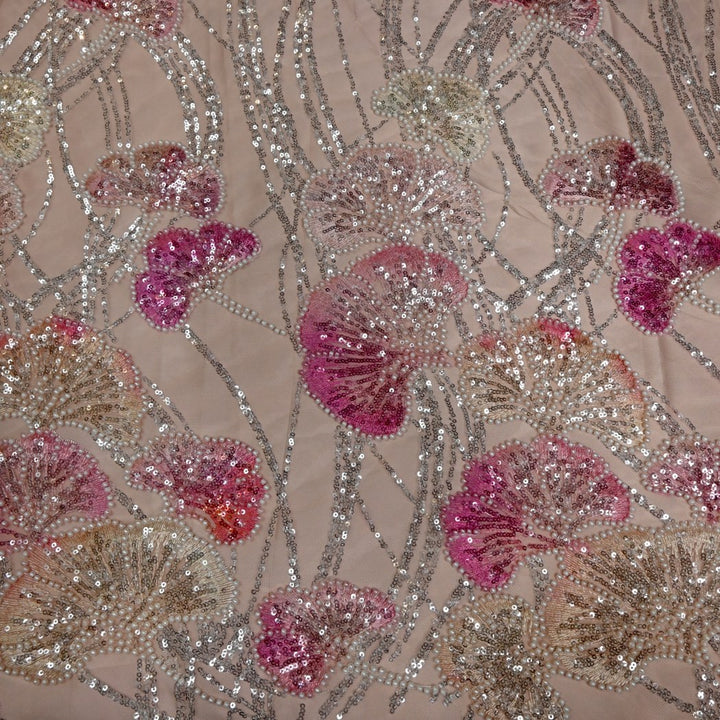 Beautiful Imported Net Cut Dana & Sequins Embroidery Fabrics