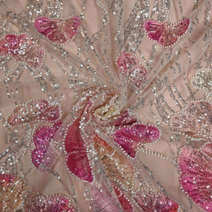 Beautiful Imported Net Cut Dana & Sequins Embroidery Fabrics