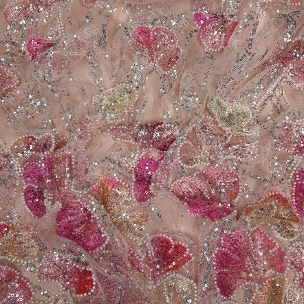 Beautiful Imported Net Cut Dana & Sequins Embroidery Fabrics