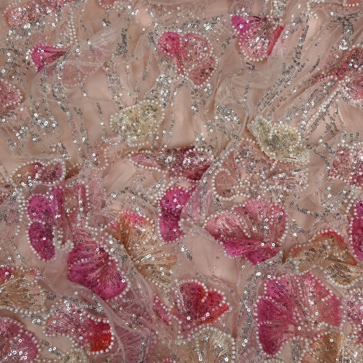 Beautiful Imported Net Cut Dana & Sequins Embroidery Fabrics
