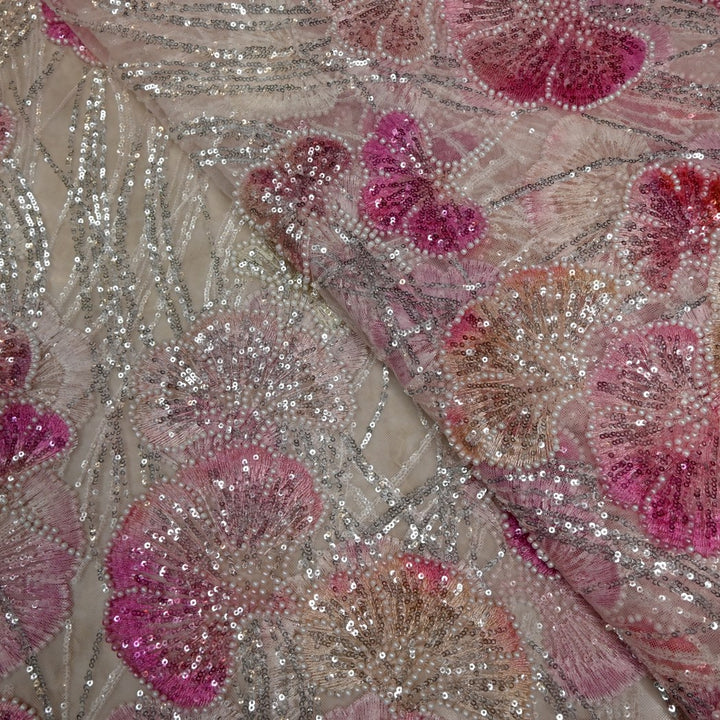 Beautiful Imported Net Cut Dana & Sequins Embroidery Fabrics