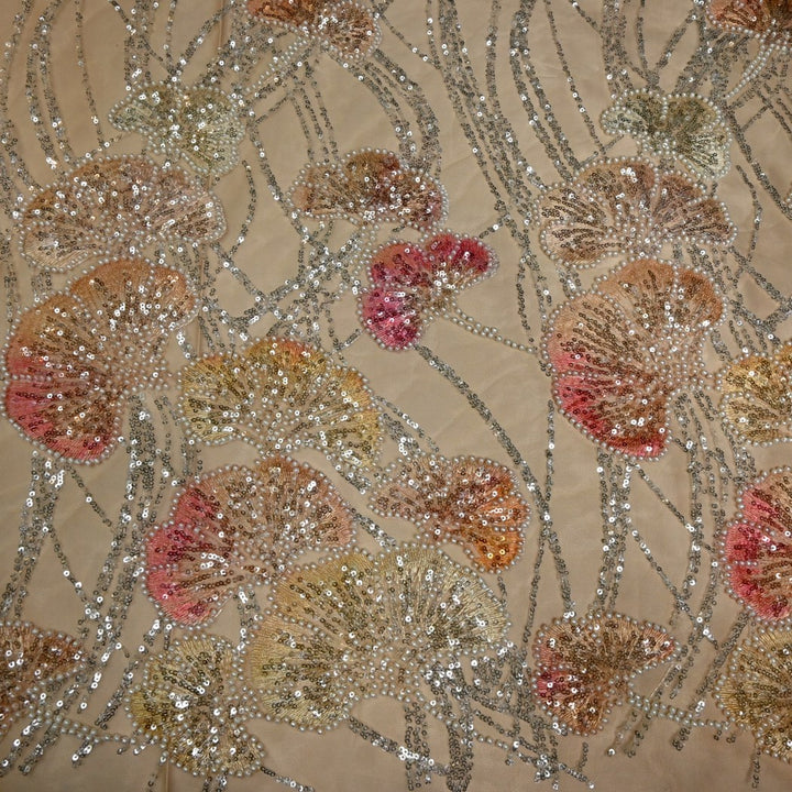 Beautiful Imported Net Cut Dana & Sequins Embroidery Fabrics