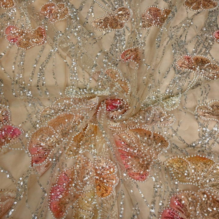 Beautiful Imported Net Cut Dana & Sequins Embroidery Fabrics