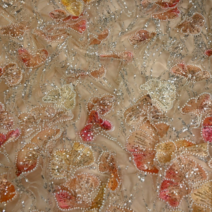 Beautiful Imported Net Cut Dana & Sequins Embroidery Fabrics