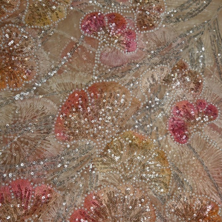Beautiful Imported Net Cut Dana & Sequins Embroidery Fabrics