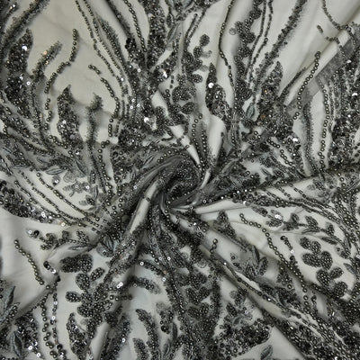 Beautiful Imported Net Cut Dana & Sequins Embroidery Fabrics