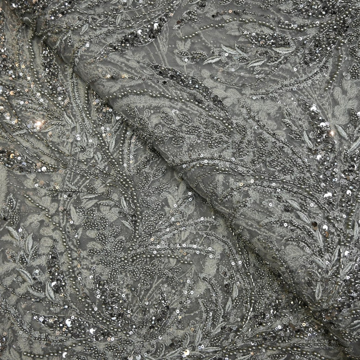 Beautiful Imported Net Cut Dana & Sequins Embroidery Fabrics