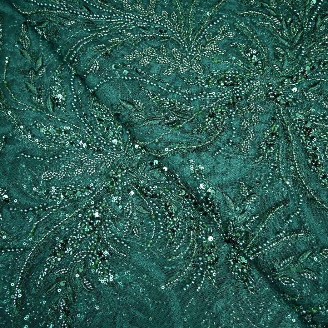 Beautiful Imported Net Cut Dana & Sequins Embroidery Fabrics