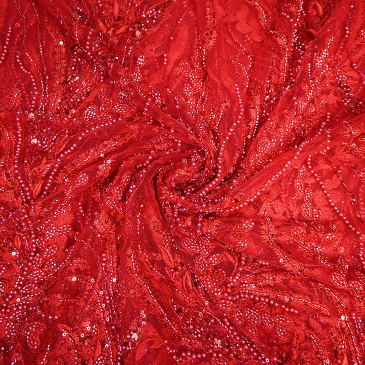 Beautiful Imported Net Cut Dana & Sequins Embroidery Fabrics