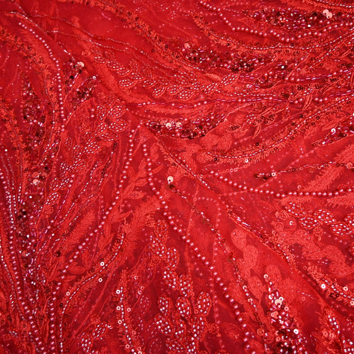 Beautiful Imported Net Cut Dana & Sequins Embroidery Fabrics