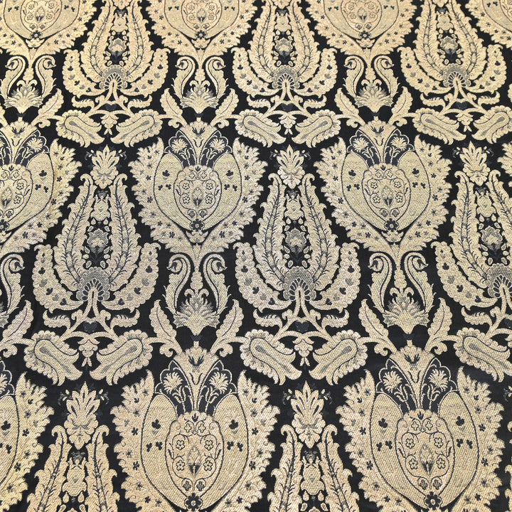 Satin Kimkhab Multi Brocade Fabric | Heavy Luxury Zari Woven Designer Fabric | RFC121-06