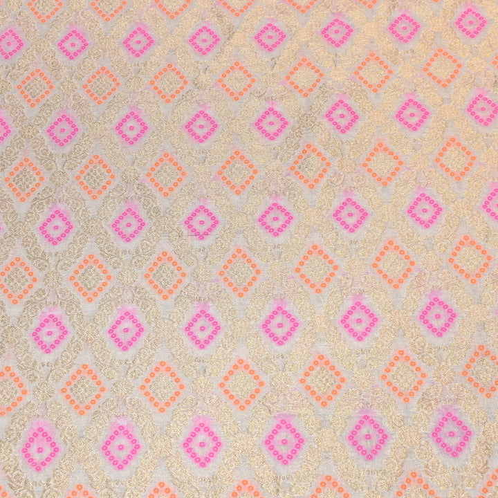 Viscose Georgette Zari Bandhani Fabric – Soft Lightweight Fabrics -NF0020-3