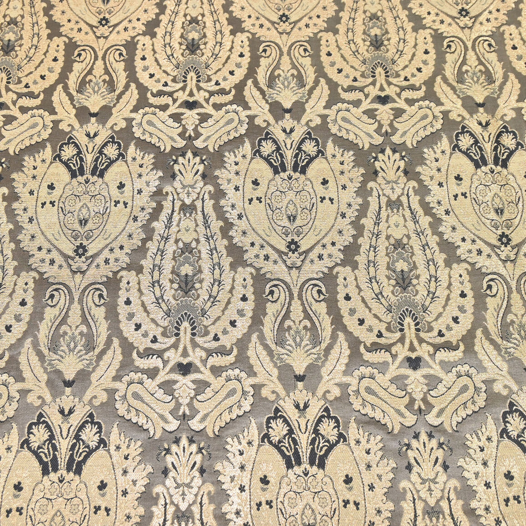 Satin Kimkhab Multi Brocade Fabric | Heavy Luxury Zari Woven Designer Fabric | RFC121-07
