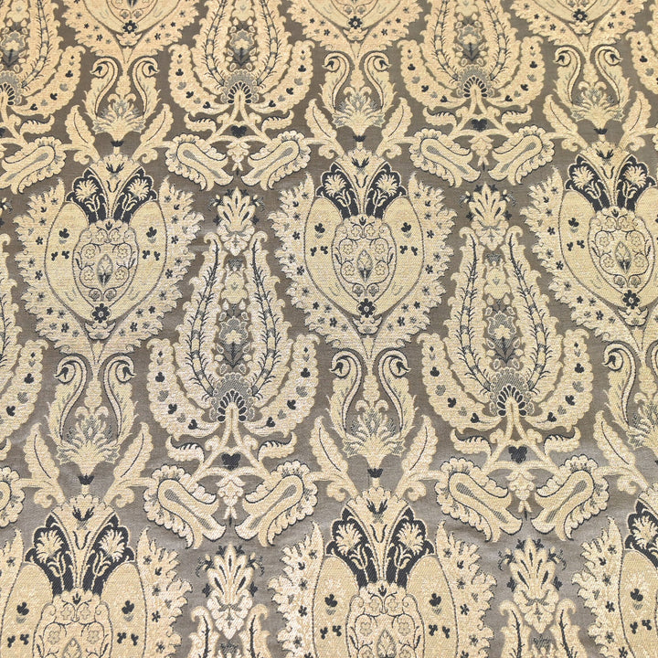 Satin Kimkhab Multi Brocade Fabric | Heavy Luxury Zari Woven Designer Fabric | RFC121-07