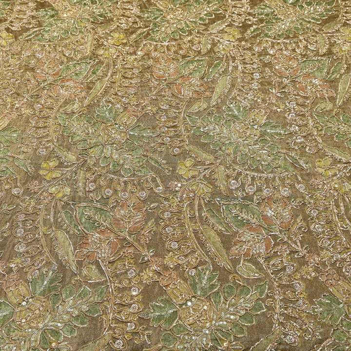 Dyed Tissue Gota Patti Embroidery Fabric | VI3548C-02