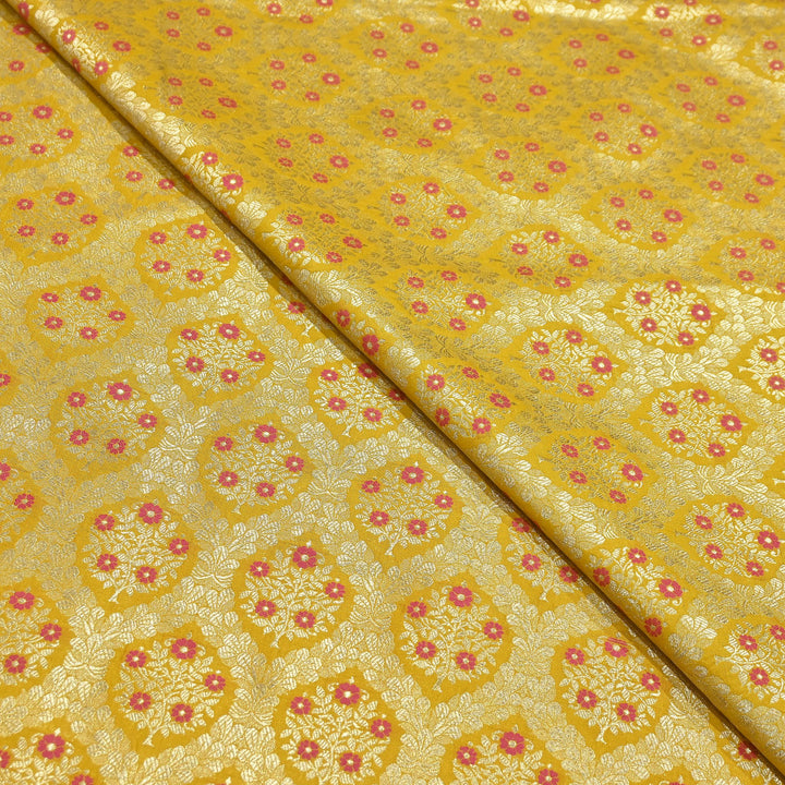 Luxury Katan Meena Zari Brocade Fabric | Designer Ethnic Wear Material | HAR228-1