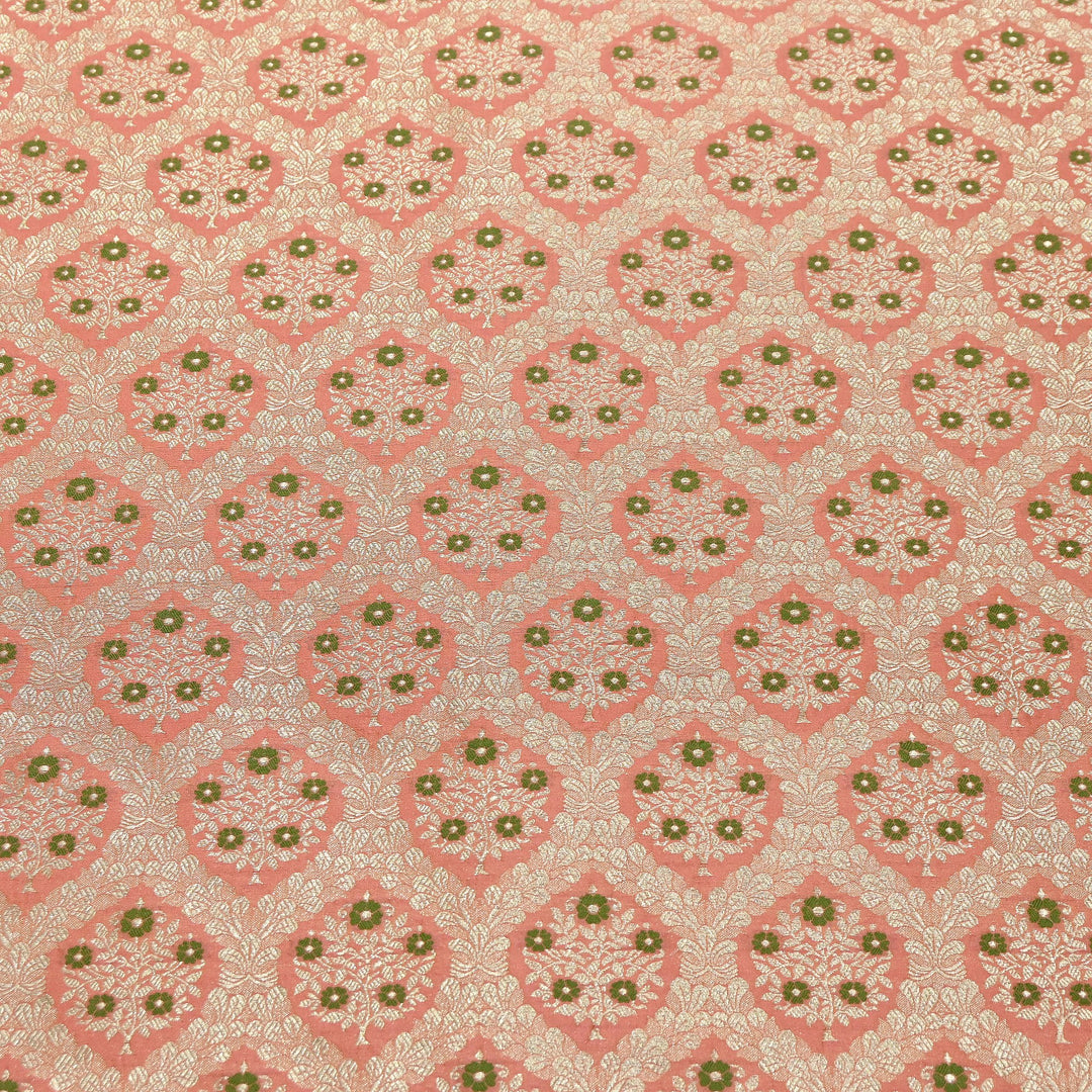 Luxury Katan Meena Zari Brocade Fabric | Designer Ethnic Wear Material | HAR228-3