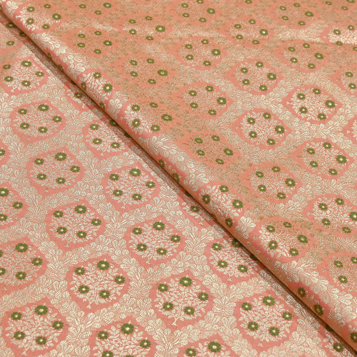 Luxury Katan Meena Zari Brocade Fabric | Designer Ethnic Wear Material | HAR228-3