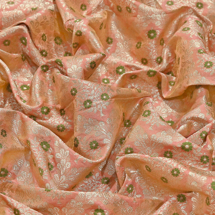 Luxury Katan Meena Zari Brocade Fabric | Designer Ethnic Wear Material | HAR228-3