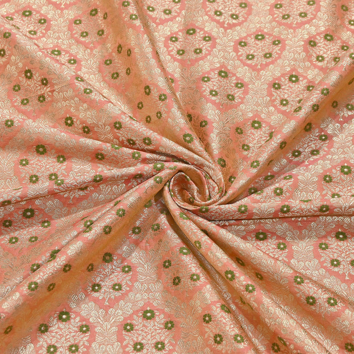 Luxury Katan Meena Zari Brocade Fabric | Designer Ethnic Wear Material | HAR228-3