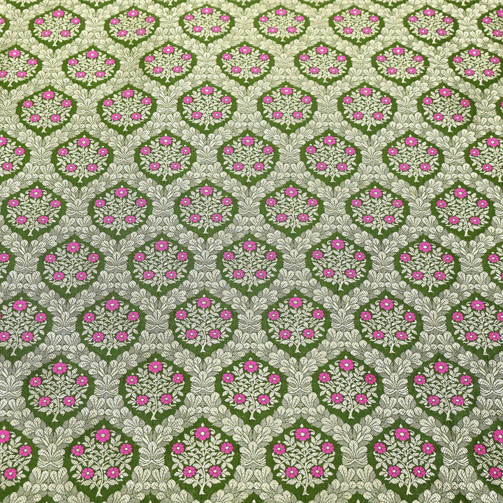 Luxury Katan Meena Zari Brocade Fabric | Designer Ethnic Wear Material | HAR228-7