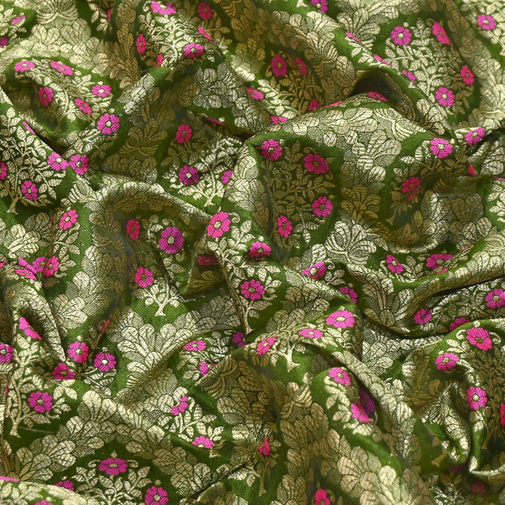 Luxury Katan Meena Zari Brocade Fabric | Designer Ethnic Wear Material | HAR228-7